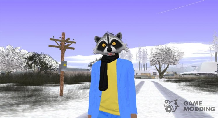 Skin HD GTA Online raccoon mask v4