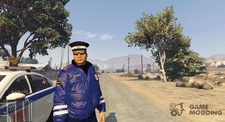 Russian Traffic Officer-Blue Jacket