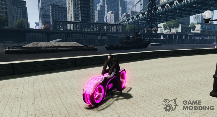 Motocicleta de trono (neón rosa)