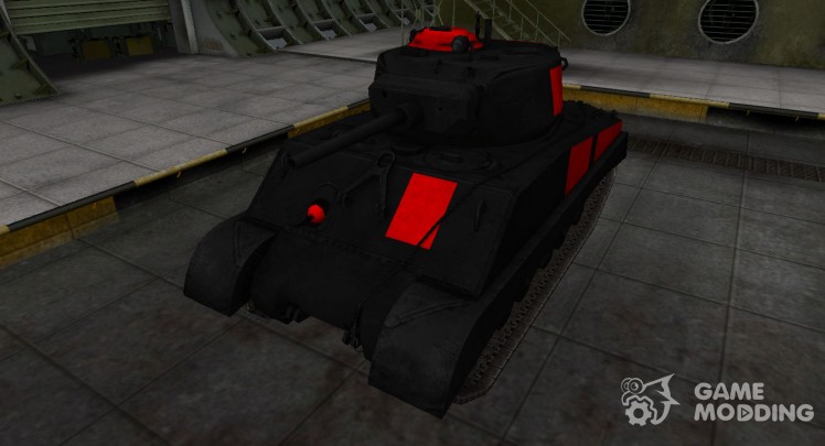 Черно-красные зоны пробития M4A3E2 Sherman Jumbo