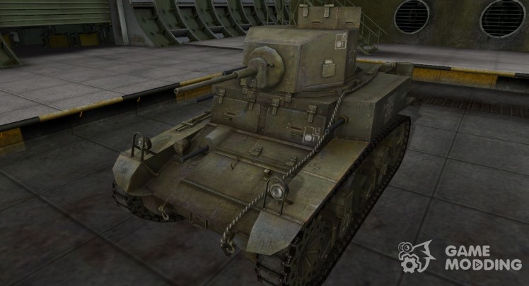 The skin with the inscription for M3 Stuart