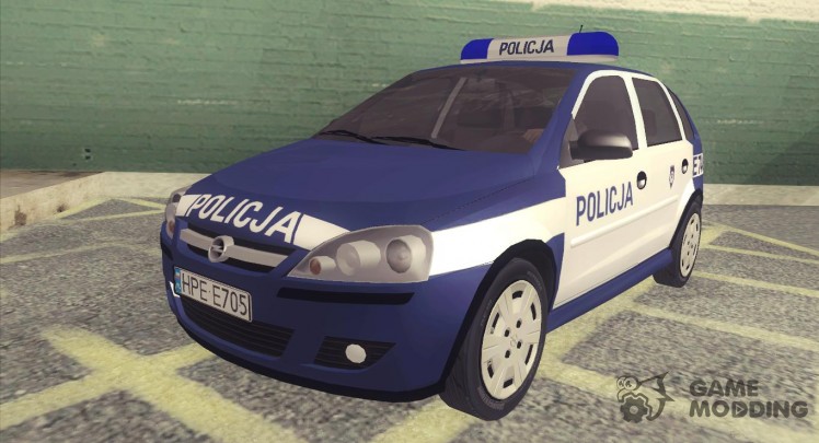 Opel Corsa C de la policía (Policja)