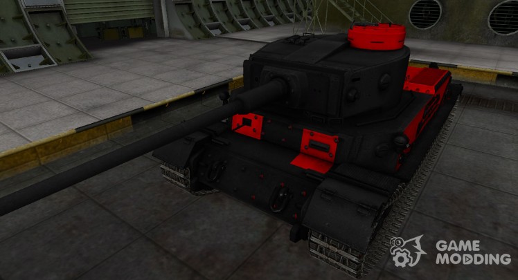 Negro y rojo de la zona de ruptura del Panzer VI Tiger (P)