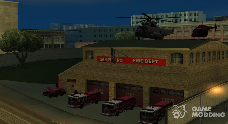 Estación de bomberos de avivamiento de San Fierro V 2.0 Final para GTA San Andreas