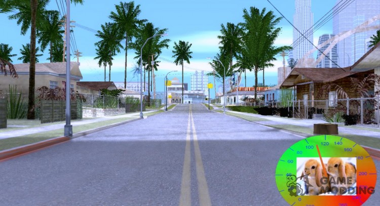Новогодний спидометр версии 1.1 для GTA San Andreas