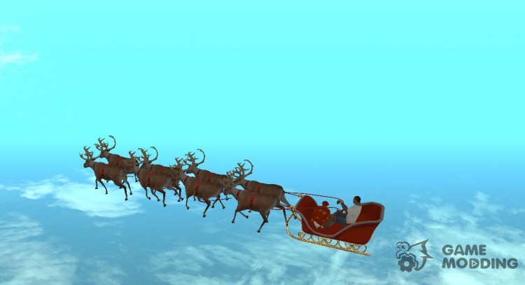 Оленья упряжка Деда Мороза для GTA San Andreas