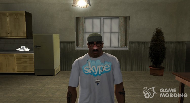 Camiseta con el logotipo de Skype para GTA San Andreas