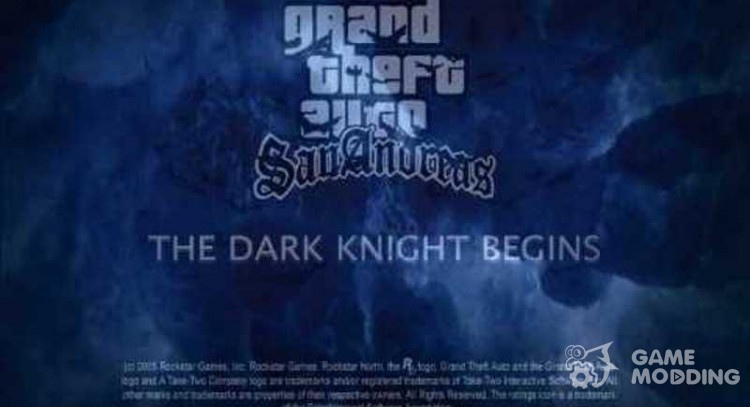 The Dark Knight loading screens for GTA San Andreas