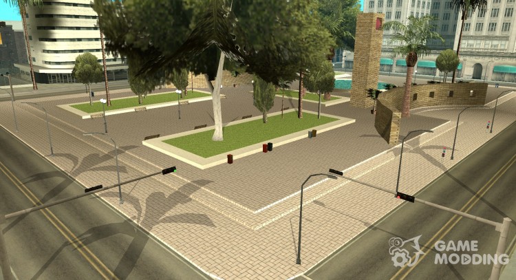 Retekstur square near the City Hall for GTA San Andreas