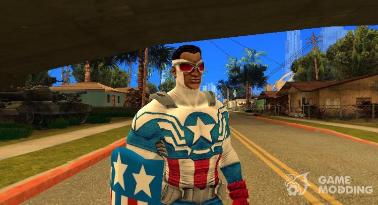 Капитан Америка Сэм Уилсон для GTA San Andreas