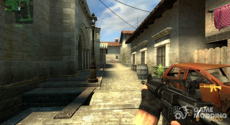 Стандартный HD M4a1 V2 + мировая модель для Counter-Strike Source