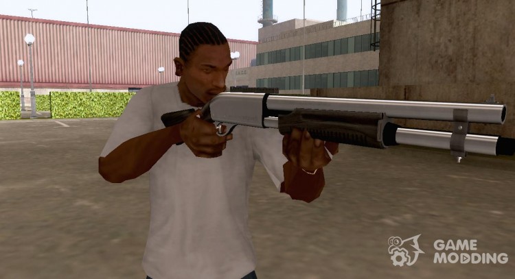 White Chrome Shotgun для GTA San Andreas