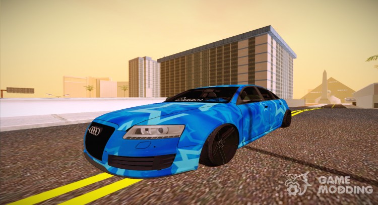 Audi RS6 голубой звезды Badgged для GTA San Andreas
