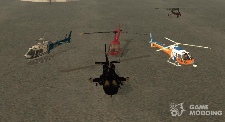 Пак новых вертолётов для GTA San Andreas