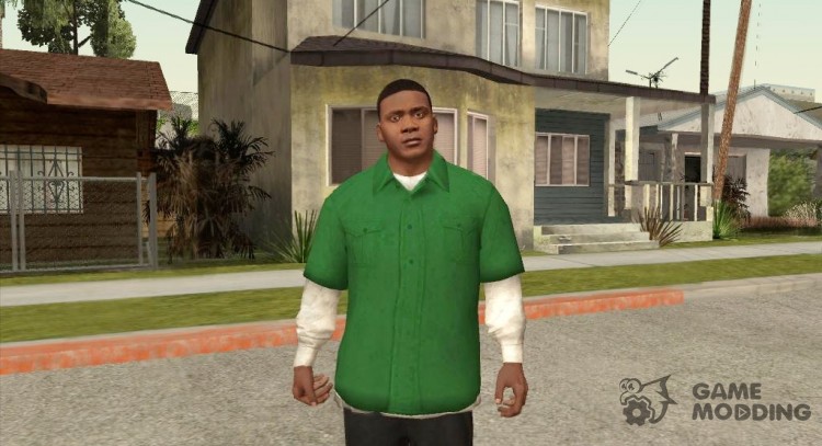 Franklin Green Shirt para GTA San Andreas