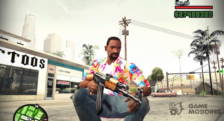 Новый AK 47 HD для GTA San Andreas