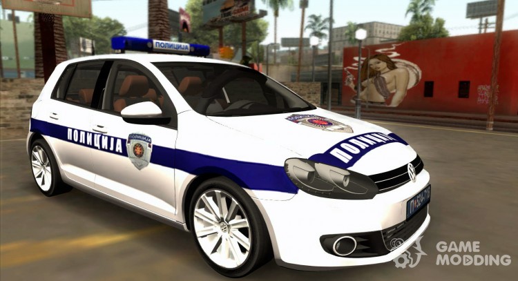 Volkswagen Golf Mk6 Policija для GTA San Andreas