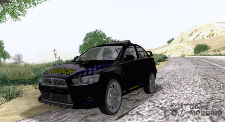 Mitsubishi Lancer Evolution X de la policía para GTA San Andreas