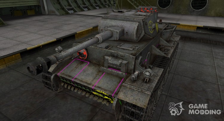 Контурные зоны пробития VK 36.01 (H) для World Of Tanks