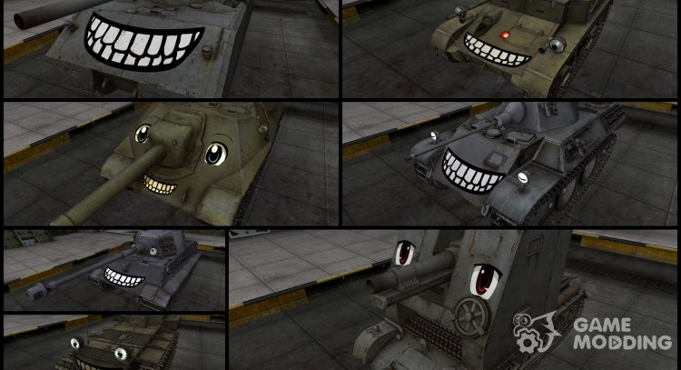 Pak pieles con sonrisas para World Of Tanks