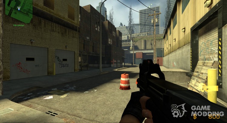 Черный P90 с новой основой для Counter-Strike Source