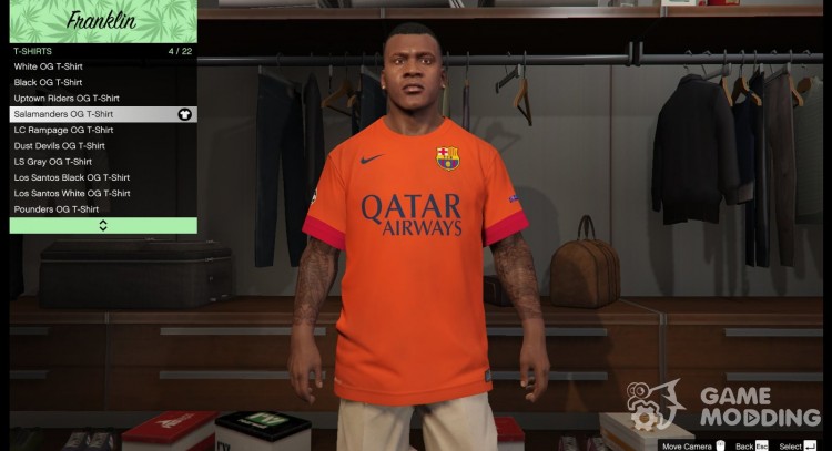 FC Barcelona shirt for Franklin for GTA 5