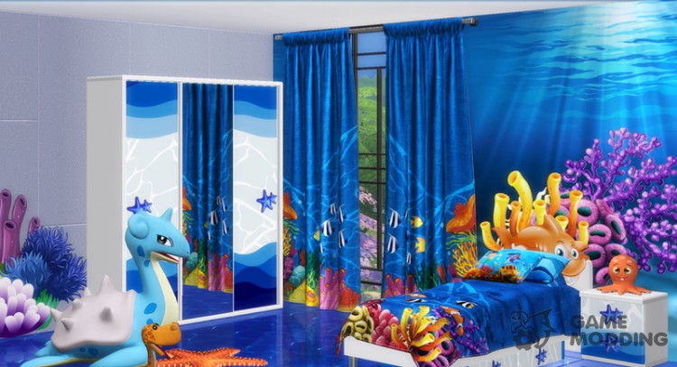 Ocean Kids Bedroom для Sims 4