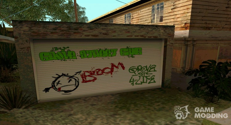 HD Graffiti garage CJ for GTA San Andreas