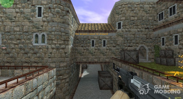 AK 47 with Dark/Grey realistic wood for Counter Strike 1.6
