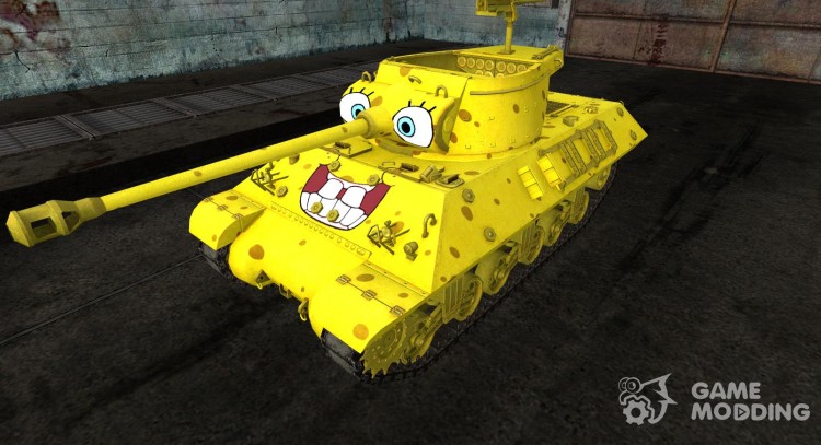 Skin to M36 Slugger  Sponge Bob  for World Of Tanks