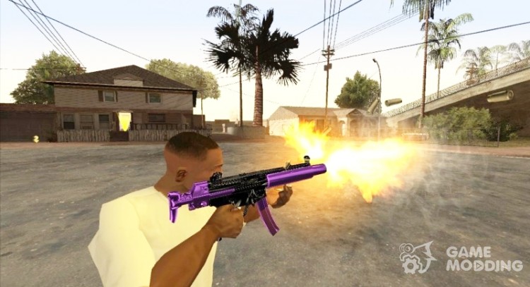 Фиолетовый MP5 для GTA San Andreas