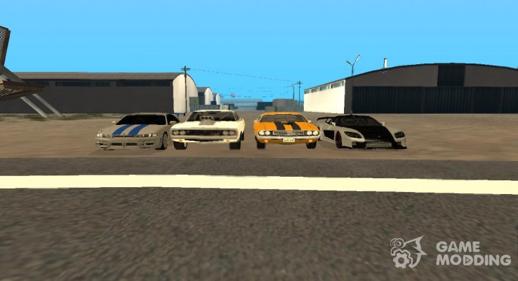 Пак машин из фильма Форсаж (By StuartLittle) для GTA San Andreas