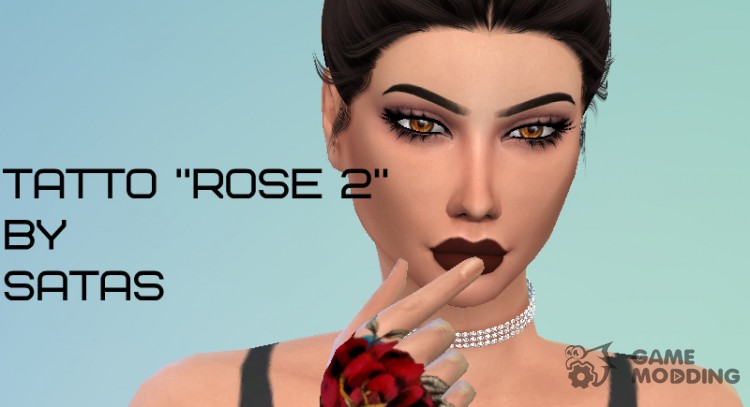 Tattoo Rose by 2 Satas for Sims 4