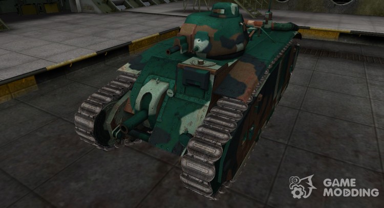 Francés azulado de skin para el B1 para World Of Tanks