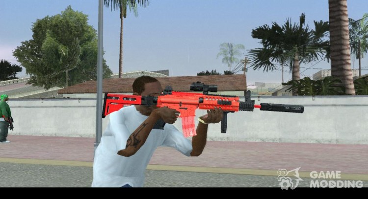 M4 black and red para GTA San Andreas