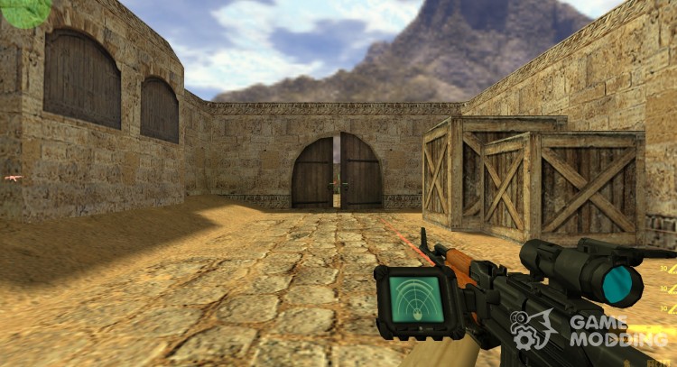 Террорист. AK47 с новой текстурой и звуками для Counter Strike 1.6