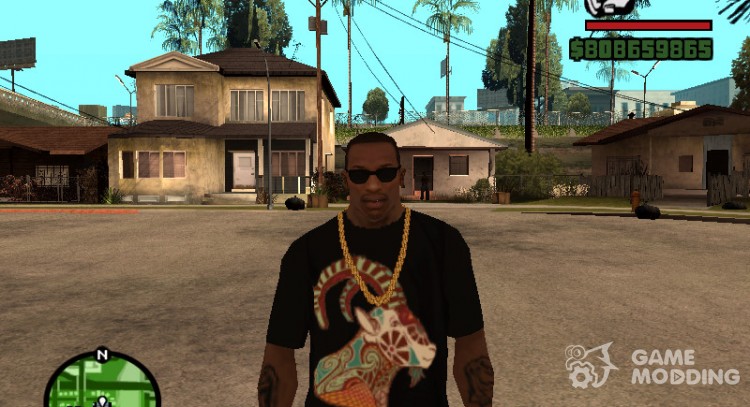T-shirt with sign of the Zodiac Capricorn for GTA San Andreas