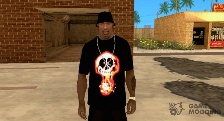 T-shirt with skull for GTA San Andreas