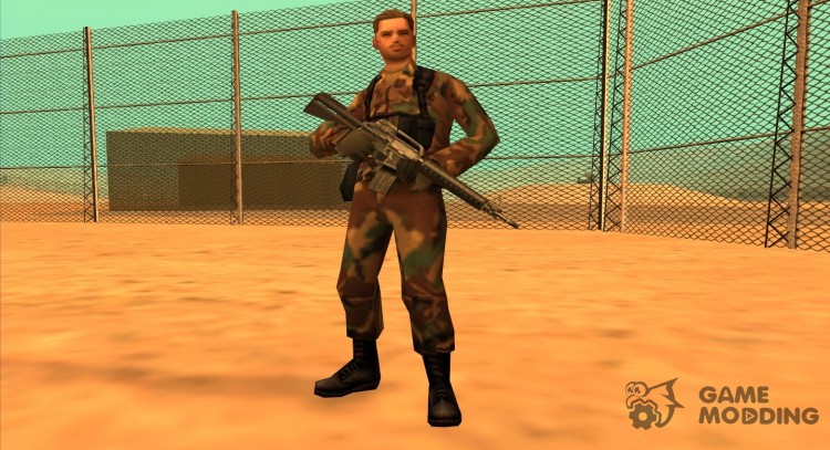 Soldier without hat для GTA San Andreas