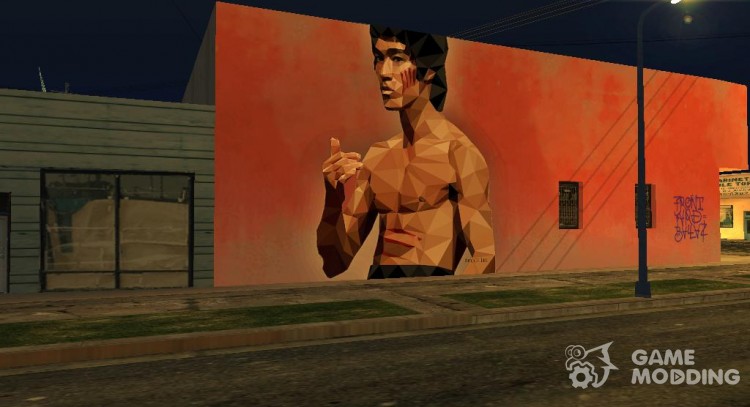 Bruce Lee Art Wall для GTA San Andreas