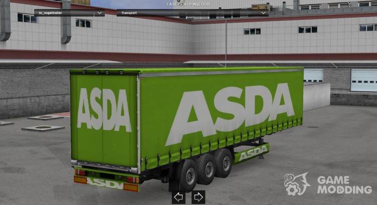 ASDA trailer для Euro Truck Simulator 2