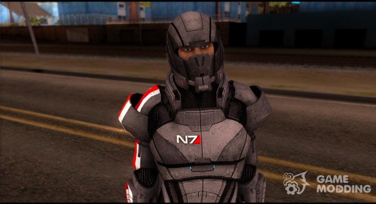 Shepard from Mass Effect N7, Default 3 for GTA San Andreas