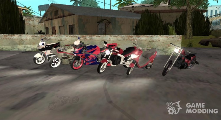 Pak de motocicletas y bicicletas para GTA San Andreas