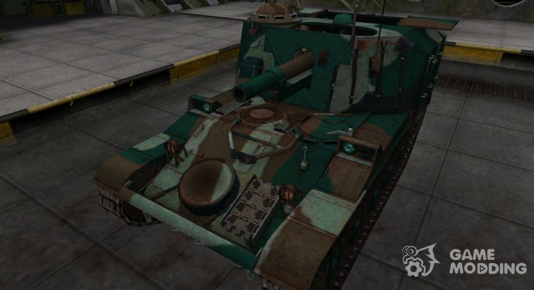 Francés azulado de skin para el AMX 13 105 AM mle. 50 para World Of Tanks