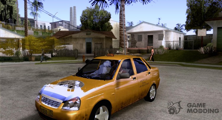 LADA 2170 priora taxi para GTA San Andreas