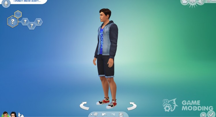 Кеды Union Jack Distressed Converse All Star для Sims 4