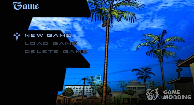 Video screen in the main menu for GTA San Andreas