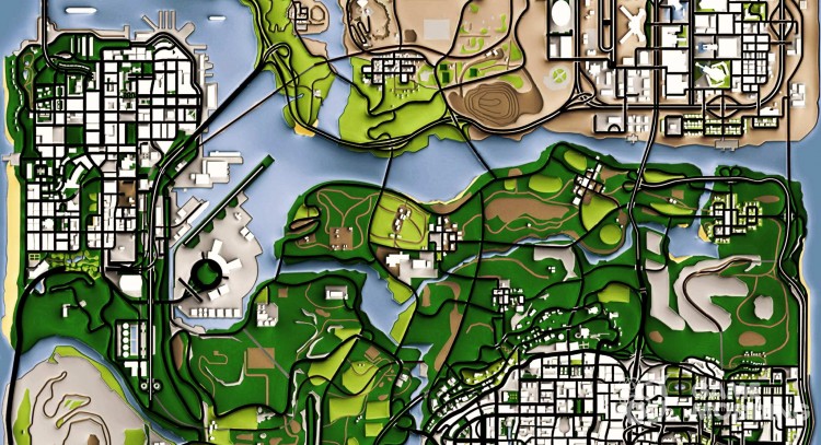 Remaster Map v4.4 для GTA San Andreas