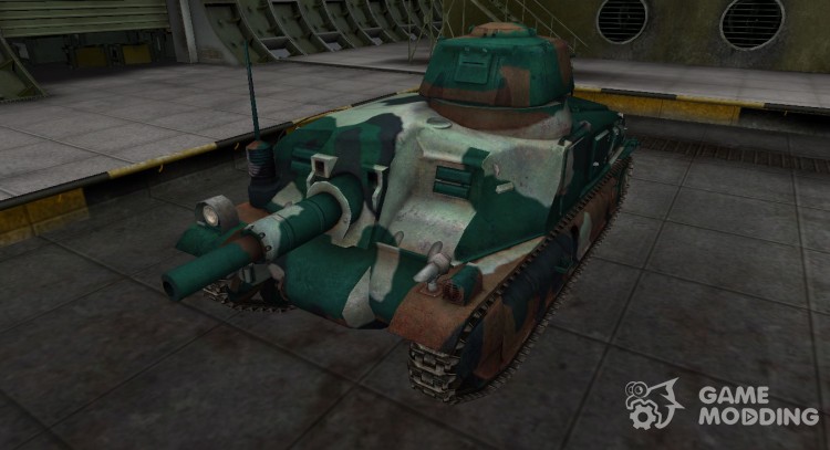 French bluish skin for Somua SAu 40 for World Of Tanks
