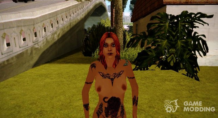 Desnudo de la chica con el tatuaje para GTA San Andreas
